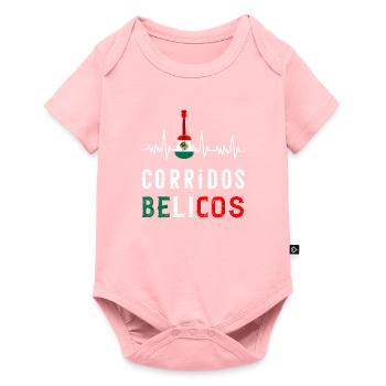 Corridos Belicos Tumbados Merch Camiseta Música - Body à manches courtes Premium Bébé - rose - Devant