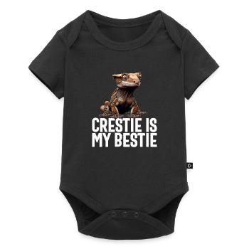 Gecko à crête Hommes Femmes Lézard Cils Gecko - Body à manches courtes Premium Bébé - noir - Devant