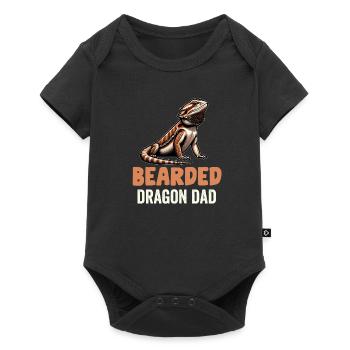 Dragon Barbu Hommes Femmes Filles Enfants Pogona Lézard - Body à manches courtes Premium Bébé - noir - Devant