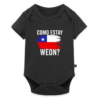 Chile Flagge Stolz Chilenische Lustige Camiseta Chilena - Baby Premium Kurzarmbody - Schwarz - Vorne