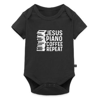 Christian Pianist Jesus Piano Player Musician - Baby Premium short-sleeve bodysuit - black - Front