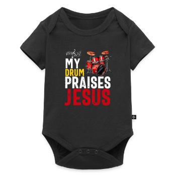 Tambour Chrétien Tambour Joueur Bâton Hommes Jésus - Body à manches courtes Premium Bébé - noir - Devant