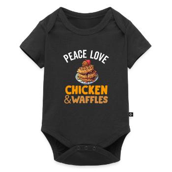 Chicken and Waffles Fried Chicken Wings Lover - Baby Premium short-sleeve bodysuit - black - Front