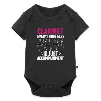 Joueur de clarinette pour fille Femmes Fille Drôle - Body à manches courtes Premium Bébé - noir - Devant