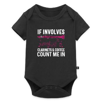 Joueur de clarinette pour fille Femmes Fille Drôle - Body à manches courtes Premium Bébé - noir - Devant