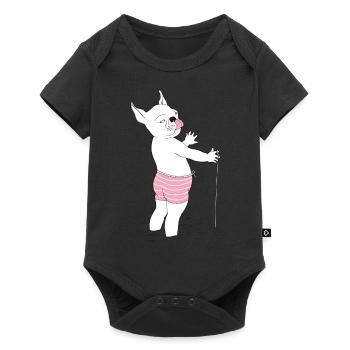 Fishing Dog - Baby Premium Kurzarmbody - Schwarz - Vorne