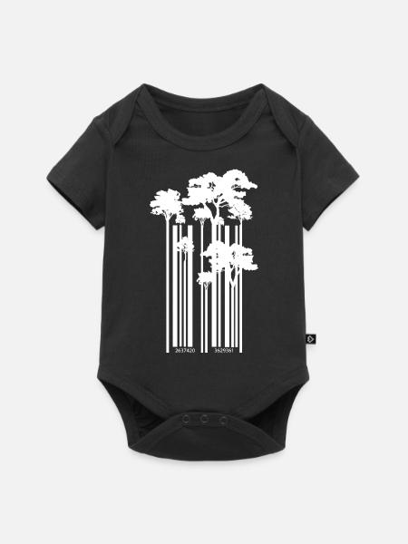 Barcode - Baby Premium Kurzarmbody - Schwarz