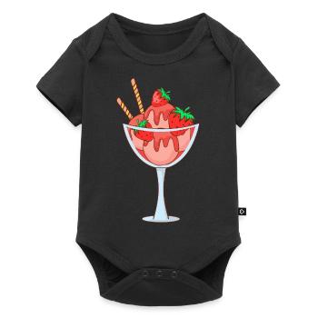 Ice cream ice cream ice cream ice cream ball ice cream sundae - Baby Premium short-sleeve bodysuit - black - Front