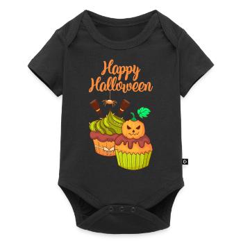 Gâteau au muffin Halloween - Body à manches courtes Premium Bébé - noir - Devant