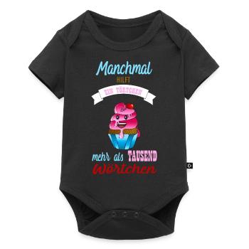 Törtchen. - Baby Premium Kurzarmbody - Schwarz - Vorne
