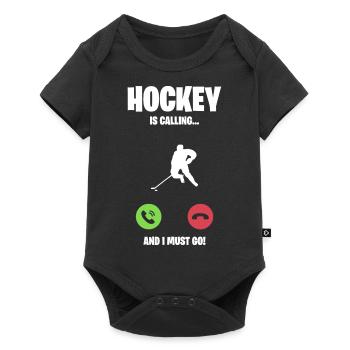 J’ai besoin d’un cadeau de hockey - Body à manches courtes Premium Bébé - noir - Devant