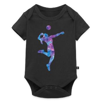 joueur de volley-ball - Body à manches courtes Premium Bébé - noir - Devant