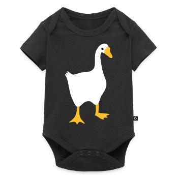 VERY angry white goose - Baby Premium short-sleeve bodysuit - black - Front