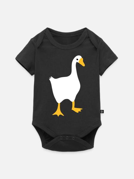BARDZO wściekła biała gęś - Premium kortærmet baby-body  - sort
