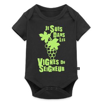 dans les vignes du seigneur expression - Body à manches courtes Premium Bébé - noir - Devant