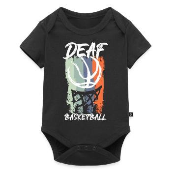 Deaf Ball Ball de basket-ball cadeau de deafball - Body à manches courtes Premium Bébé - noir - Devant