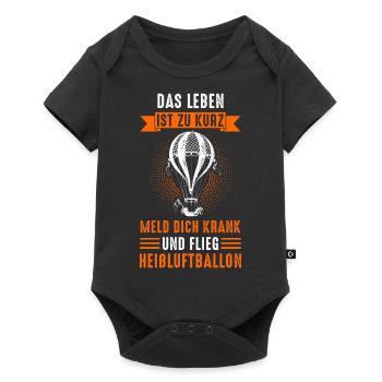 Heißluftballon Heissluftballon Ballonfahrer - Baby Premium Kurzarmbody - Schwarz - Vorne