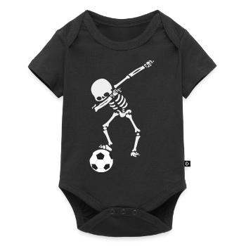 Soccer Team Fußball Torwart Kicken Jungs outfit - Baby Premium Kurzarmbody - Schwarz - Vorne