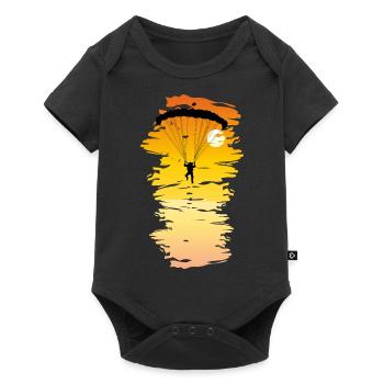 Parachutiste Skydive Parachute - Body à manches courtes Premium Bébé - noir - Devant