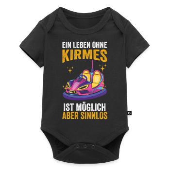 Schausteller Jarmarkt Kirmes Riesenrad - Baby Premium Kurzarmbody - Schwarz - Vorne