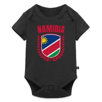 Namibia - Baby Premium Kurzarmbody - Schwarz - Vorne