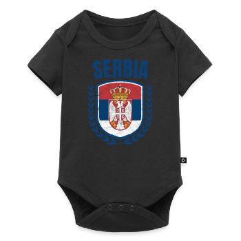 Serbia - Baby Premium short-sleeve bodysuit - black - Front