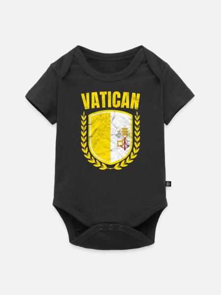 Vatikan - Baby Premium Kurzarmbody - Schwarz