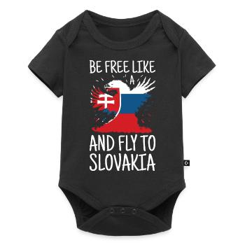 Slovakia Flag Vintage Slovak Flag Home - Baby Premium short-sleeve bodysuit - black - Front