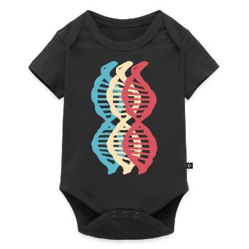 Science Biologie rétro ADN Génétique Vecteur 1 - Body à manches courtes Premium Bébé - noir - Devant