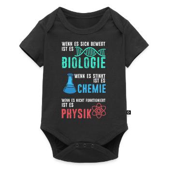 Wenn Es Sich Bewegt Ist Es Biologie Chemie Physik - Baby Premium Kurzarmbody - Schwarz - Vorne