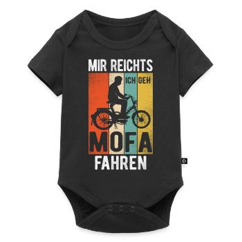 Mir Reichts ich Geh Mofa Roller Fahren Mofafahrer - Baby Premium Kurzarmbody - Schwarz - Vorne