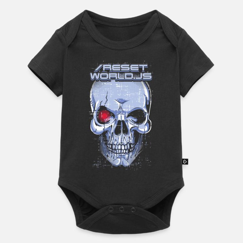 reset world JS - Baby Premium Kurzarmbody - Schwarz