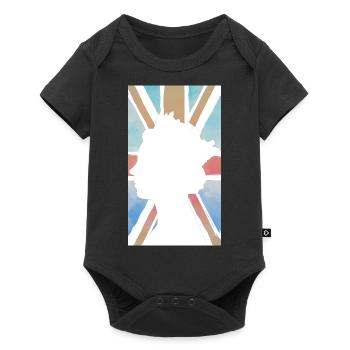 QUEEN ELIZABETH UK FLAG UNION JACK KINGDOM HEAVEN - Baby Premium short-sleeve bodysuit - black - Front
