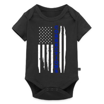 corrections usa flag Design pour un amateur de drapeau usa - Body à manches courtes Premium Bébé - noir - Devant
