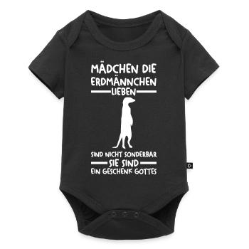 Erdmännchen - Baby Premium Kurzarmbody - Schwarz - Vorne