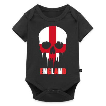 England - Baby Premium Kurzarmbody - Schwarz - Vorne