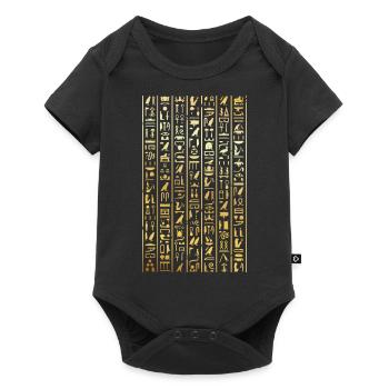 Hiéroglyphes Design pour un passionné de la vieille Egypte - Body à manches courtes Premium Bébé - noir - Devant