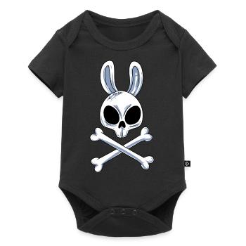 Skull with Big Ears Design - Baby Premium short-sleeve bodysuit - black - Front
