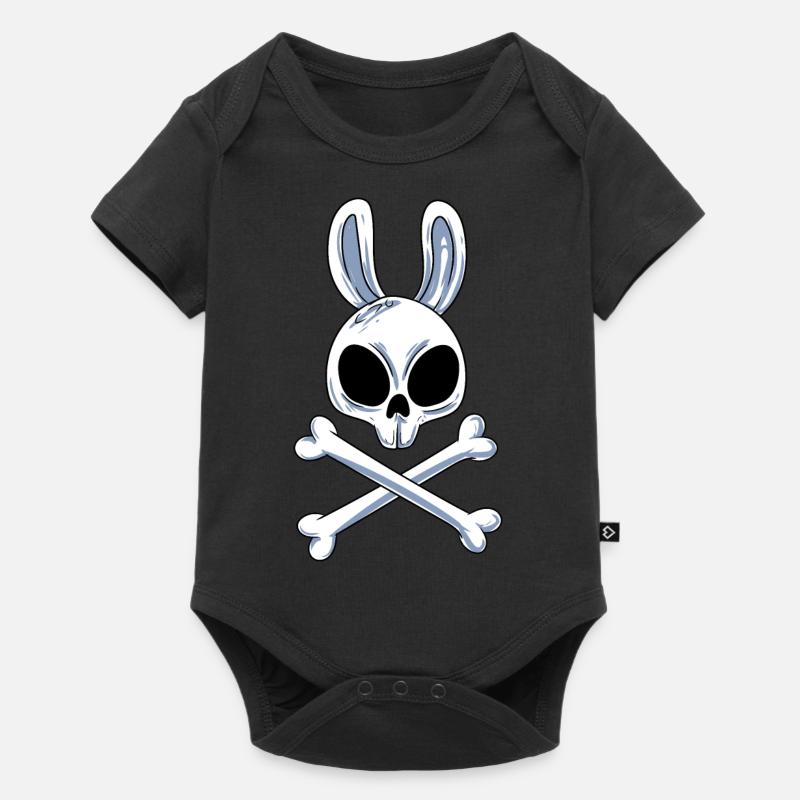 Skull with Big Ears Design - Baby Premium short-sleeve bodysuit - black