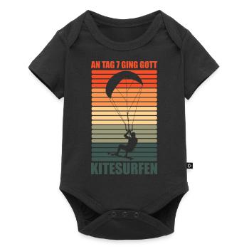 An Tag 7 Ging Gitt Kitesurfen - Baby Premium Kurzarmbody - Schwarz - Vorne