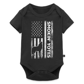 Smokin' Yotes - American Patriot Coyote Animal - Body à manches courtes Premium Bébé - noir - Devant
