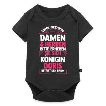 Doris - Baby Premium Kurzarmbody - Schwarz - Vorne