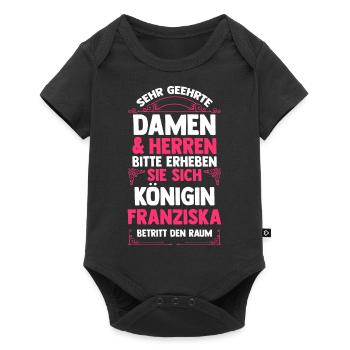 Franziska - Baby Premium Kurzarmbody - Schwarz - Vorne