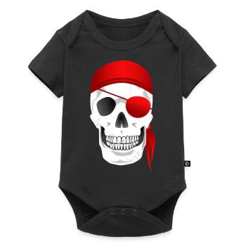 Skull Pirate - Baby Premium short-sleeve bodysuit - black - Front