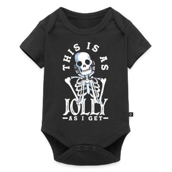 This Is As Jolly As I Get Dark Gothic Skeleton - Baby Premium Kurzarmbody - Schwarz - Vorne