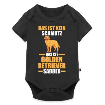 Hund Golden Retriever - Baby Premium Kurzarmbody - Schwarz - Vorne