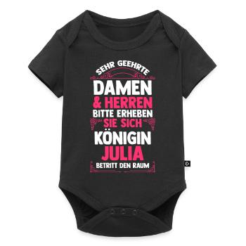 Vorname Julia - Baby Premium Kurzarmbody - Schwarz - Vorne