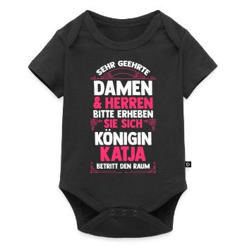 Katja - Baby Premium Kurzarmbody - Schwarz - Vorne