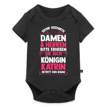 Katrin - Baby Premium Kurzarmbody - Schwarz - Vorne