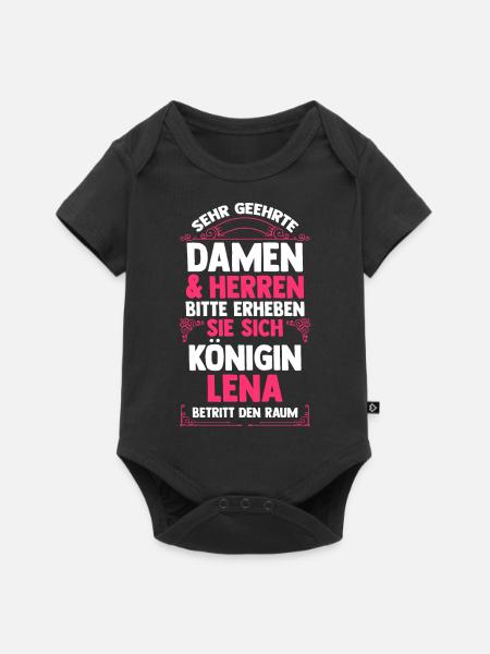 Lena - Baby Premium Kurzarmbody - Schwarz